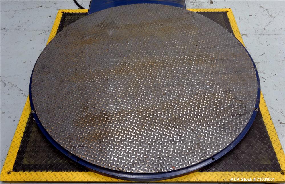 Used Lantech Q300 Semi-Automatic Pallet Stretch Wrap Machine. Capable of up to 35 loads per hour. Maximum Load: Diagonal: 72", Height: 80", Weight: 4000 lbs., Maximum roll diameter of 10", with 20" f...