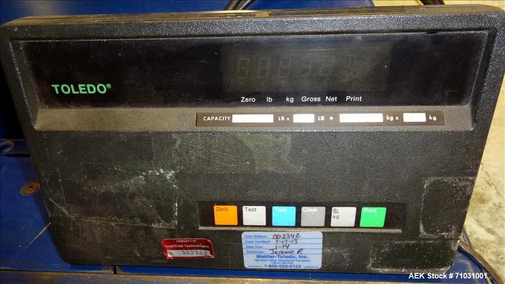 Used Lantech Q300 Semi-Automatic Pallet Stretch Wrap Machine. Capable of up to 35 loads per hour. Maximum Load: Diagonal: 72", Height: 80", Weight: 4000 lbs., Maximum roll diameter of 10", with 20" f...