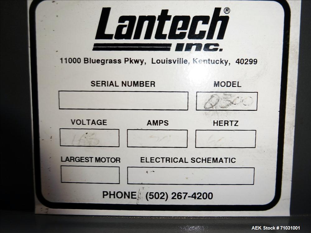 Used Lantech Q300 Semi-Automatic Pallet Stretch Wrap Machine. Capable of up to 35 loads per hour. Maximum Load: Diagonal: 72", Height: 80", Weight: 4000 lbs., Maximum roll diameter of 10", with 20" f...