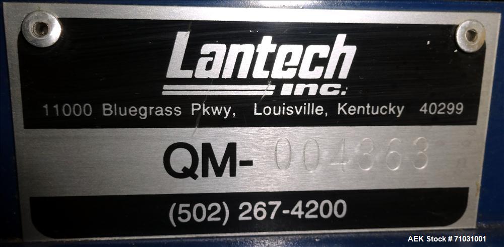 Used Lantech Q300 Semi-Automatic Pallet Stretch Wrap Machine. Capable of up to 35 loads per hour. Maximum Load: Diagonal: 72", Height: 80", Weight: 4000 lbs., Maximum roll diameter of 10", with 20" f...