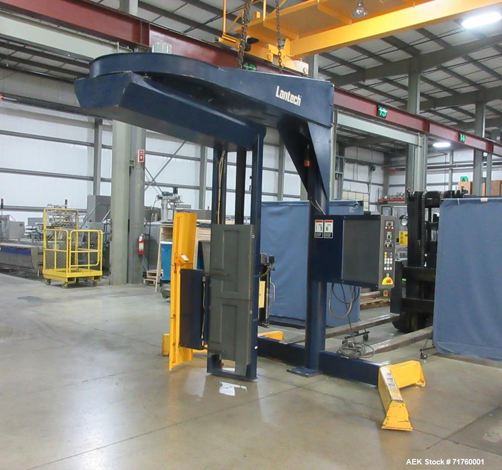 Used Lantech S-300 Straddle-Type Semi Automatic Stretch Wrapper