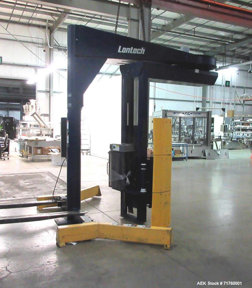 Used Lantech S-300 Straddle-Type Semi Automatic Stretch Wrapper