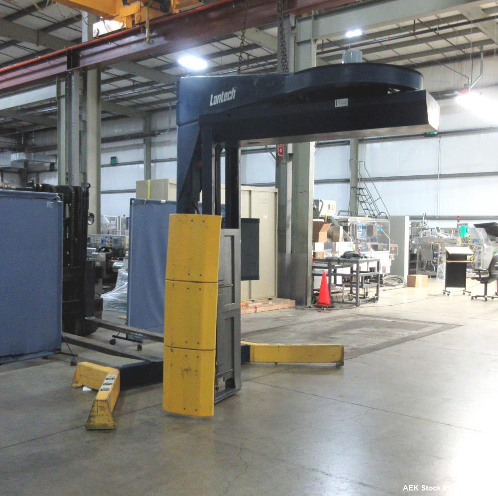 Used Lantech S-300 Straddle-Type Semi Automatic Stretch Wrapper