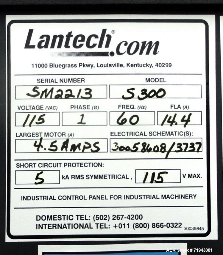 Used- Lantech Semi-Automatic Stretch Wrapper, Model S-300
