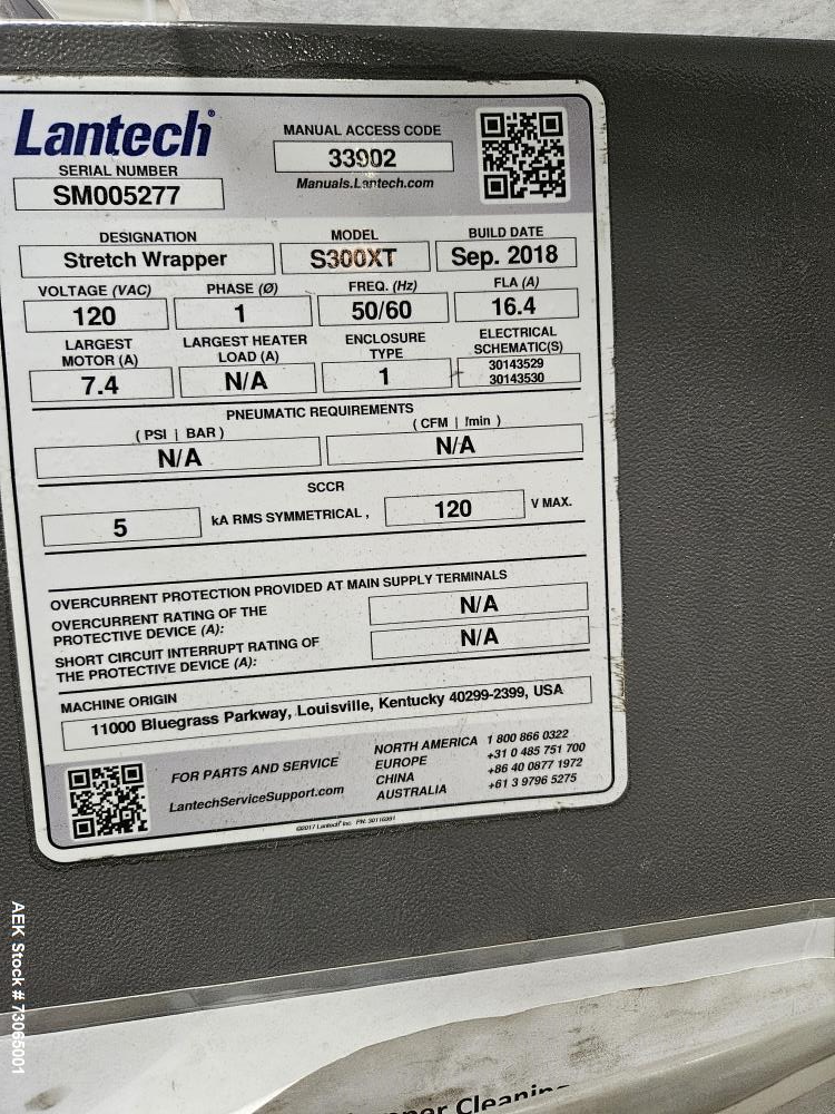 Used Lantech S-300XT Straddle-Type Semi Automatic Stretch Wrapper