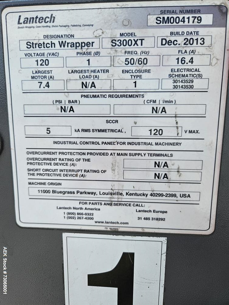 Used Lantech S-300XT Straddle-Type Semi Automatic Stretch Wrapper