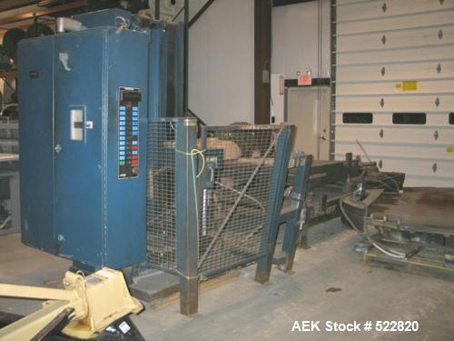 USED: Lantech semi-automatic stretch wrapper, model SHASP-3, powerroller stretch film delivery system. Complete with manuals anddrawings. Series Custom. 460V, 3 phase, 60 hz, 20 amps. 54" wideusable ...