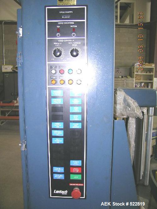 USED: Lantech semi-automatic stretch wrapper. Control panel is 230/460volt. 81" diameter turntable. Dongan circuit boxes. 6000 lb capacityturntable. 51-1/2" usable roller width. 5158 cycles run on th...