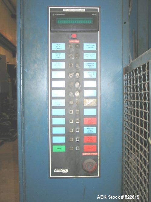 USED: Lantech semi-automatic stretch wrapper. Control panel is 230/460volt. 81" diameter turntable. Dongan circuit boxes. 6000 lb capacityturntable. 51-1/2" usable roller width. 5158 cycles run on th...