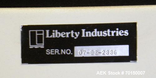 Used Liberty Industries Series 500 Plus Semi-Automatic Stretch Wrapper. Capable of up to 30 loads per hour for spiral applicators. Includes a Max series pre-stretch film delivery system, control pane...