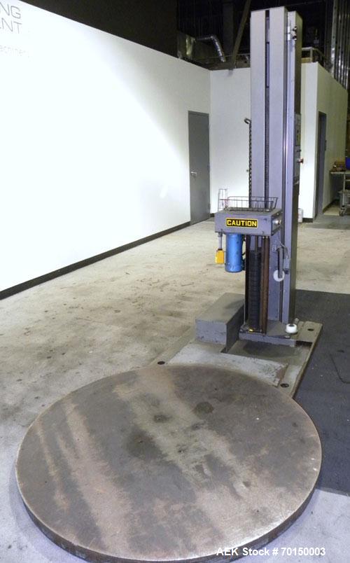 Used Liberty Industries Series 5.1 Semi-Automatic Stretch Wrapper. Capable of up to 30 loads per hour for spiral applicators. Includes a Pace series pre-stretch film delivery system, L70 controls, an...