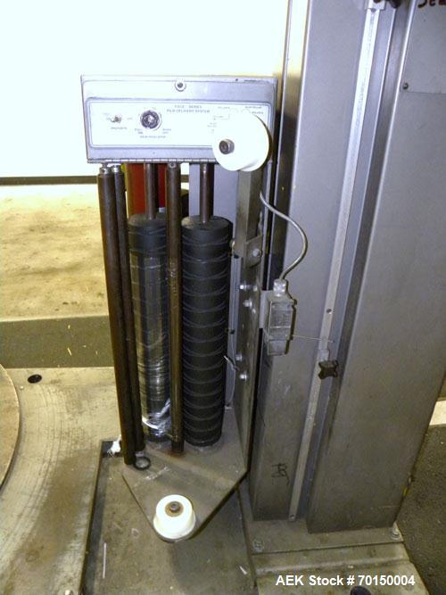 Used Liberty Industries Series 5.1 Semi-Automatic Stretch Wrapper. Capable of up to 30 loads per hour for spiral applicators. Includes a Pace series pre-stretch film delivery system, L70 controls, an...