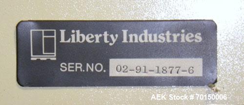 Used Liberty Industries Series 500 Plus Semi-Automatic Stretch Wrapper. Capable of up to 30 loads per hour for spiral applicators. Includes a Max series pre-stretch film delivery system, control pane...