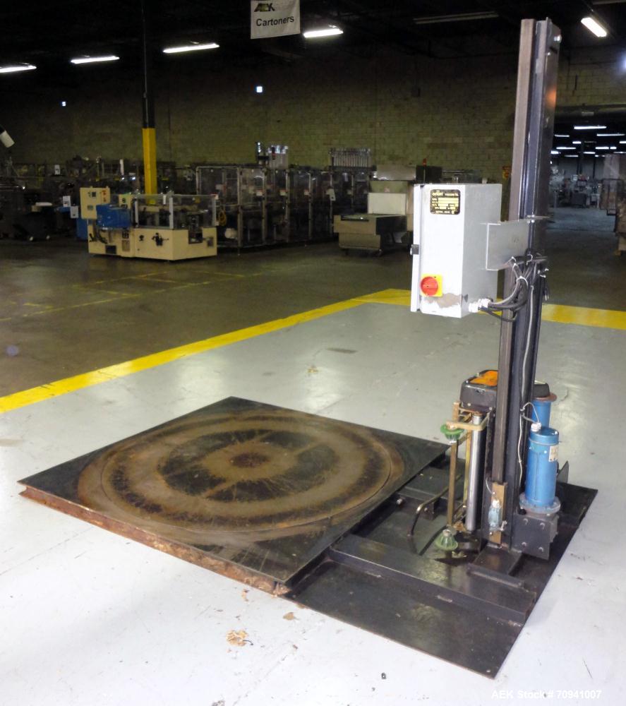 Used Orion L66/13S Semi Automatic Low Profile Stretch Wrapper. Turntable will do 0 - 14 RPM and is variable speed.  Maximum load capacity: up to 4,000 lbs. Film Roll Width: up to 20", 59" diameter tu...