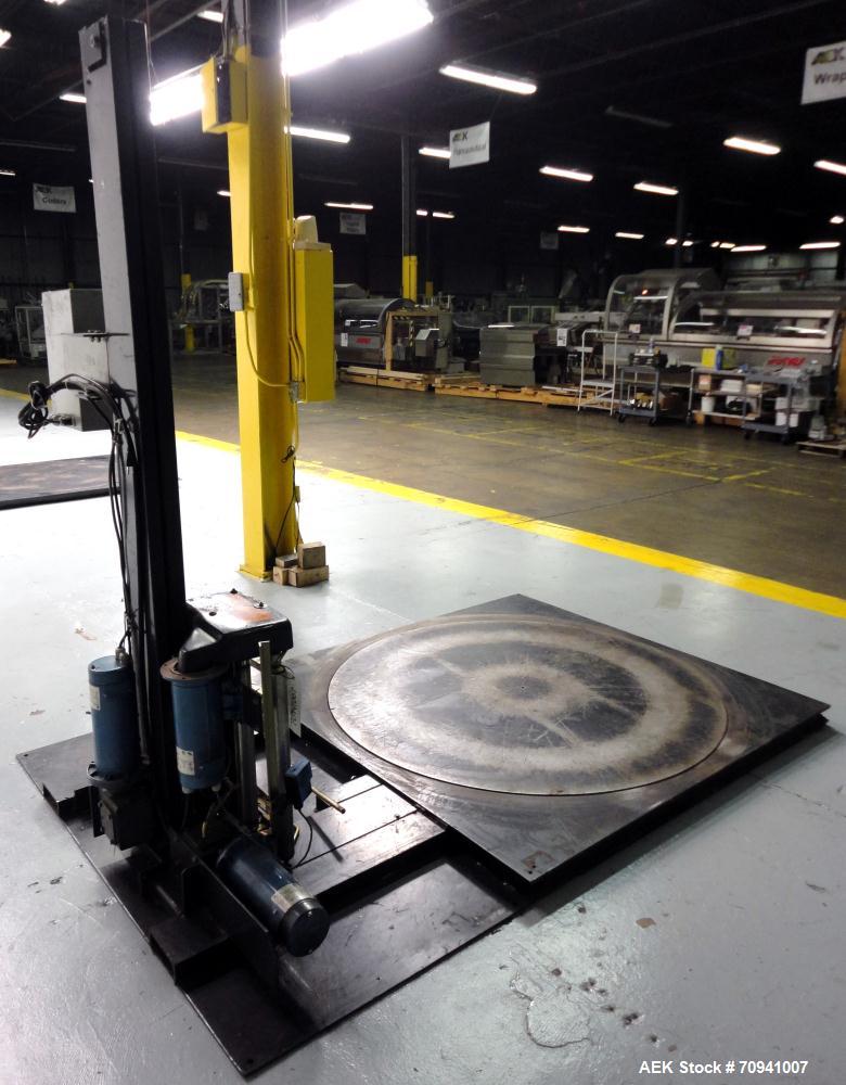 Used Orion L66/13S Semi Automatic Low Profile Stretch Wrapper. Turntable will do 0 - 14 RPM and is variable speed.  Maximum load capacity: up to 4,000 lbs. Film Roll Width: up to 20", 59" diameter tu...
