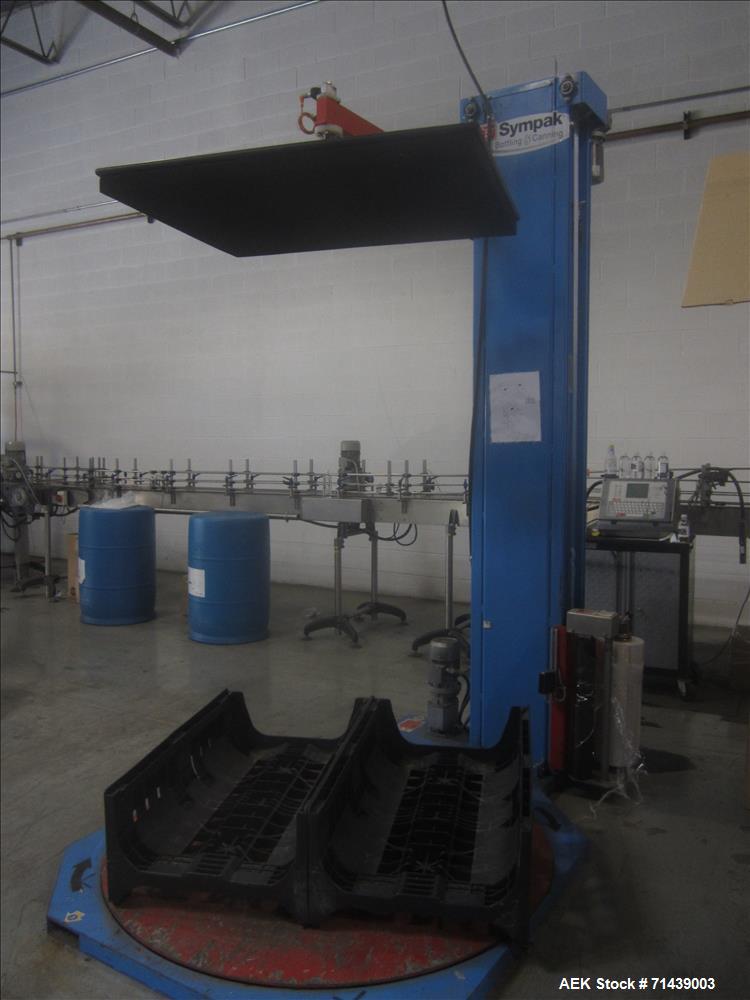 Used Sympac Model E1500-SA Semi Automatic Stretch Wrapper