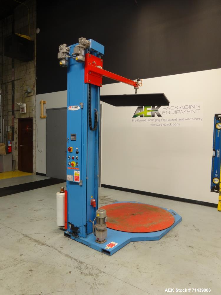 Used Sympac Model E1500-SA Semi Automatic Stretch Wrapper