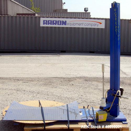 Used Vestil stretch wrapper, model SWA-48-R. 48" diameter turntable with approach ramp, 4000 pound load capacity. Can accommodate stretch film up to 11" diameter x 10 to 20" high.  Foot control. 1/2 ...