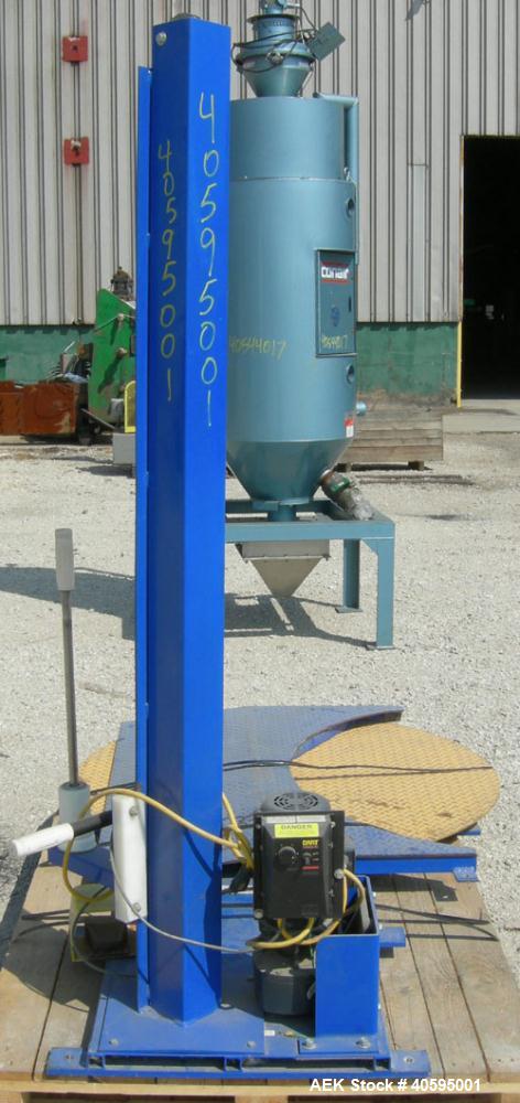 Used Vestil stretch wrapper, model SWA-48-R. 48" diameter turntable with approach ramp, 4000 pound load capacity. Can accommodate stretch film up to 11" diameter x 10 to 20" high.  Foot control. 1/2 ...