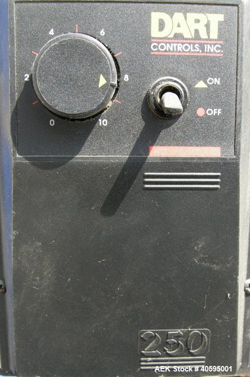 Used Vestil stretch wrapper, model SWA-48-R. 48" diameter turntable with approach ramp, 4000 pound load capacity. Can accommodate stretch film up to 11" diameter x 10 to 20" high.  Foot control. 1/2 ...