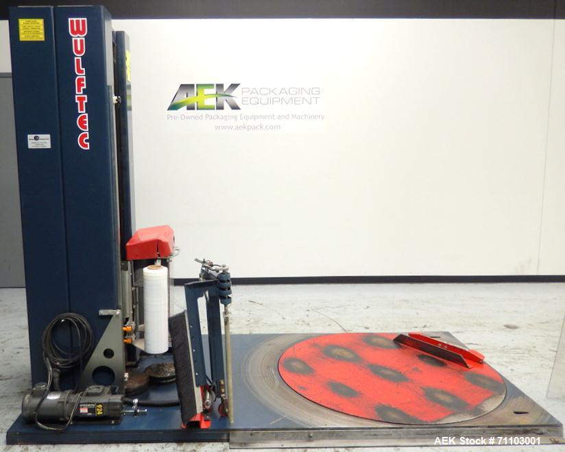 Used Wulftec Model WLPA-200 Semi Automatic Low Profile Stretch Wrapper