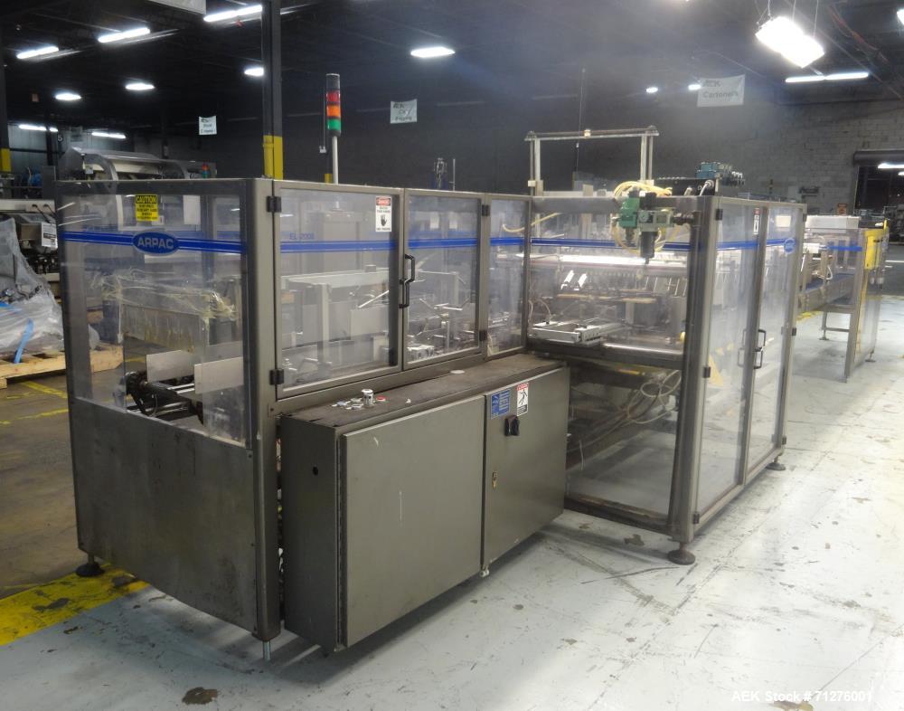 Used Arpac Intermittent Motion End-Load Tray/Case Erector and Packer