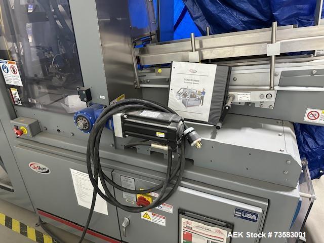 Used Delkor Trayfecta S-Series TFL Tray Former | Up to 30 CPM | AB Servo Controls | Nordson ProBlue-10 Hot Melt | 480V