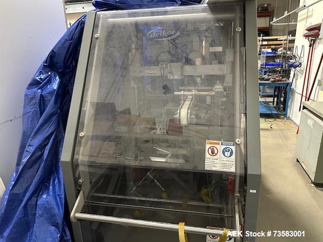 Used Delkor Trayfecta S-Series TFL Tray Former | Up to 30 CPM | AB Servo Controls | Nordson ProBlue-10 Hot Melt | 480V