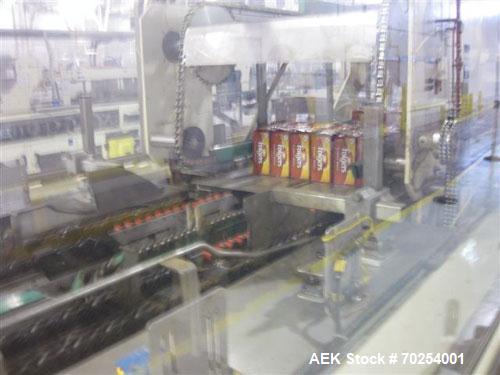 Used Kisters Kayat Model TSP 030 Automatic Tray Former, Packer and Shrink Overwrapper. Machine is capable of speeds of up to 30 trays per minute. Tray Former has print registered single roll technolo...