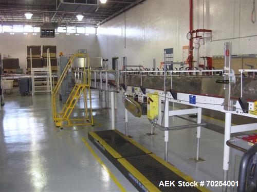 Used Kisters Kayat Model TSP 030 Automatic Tray Former, Packer and Shrink Overwrapper. Machine is capable of speeds of up to 30 trays per minute. Tray Former has print registered single roll technolo...