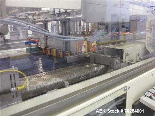 Used Kisters Kayat Model TSP 030 Automatic Tray Former, Packer and Shrink Overwrapper. Machine is capable of speeds of up to 30 trays per minute. Tray Former has print registered single roll technolo...