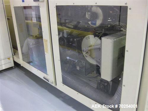 Used Kisters Kayat Model TSP 030 Automatic Tray Former, Packer and Shrink Overwrapper. Machine is capable of speeds of up to 30 trays per minute. Tray Former has print registered single roll technolo...