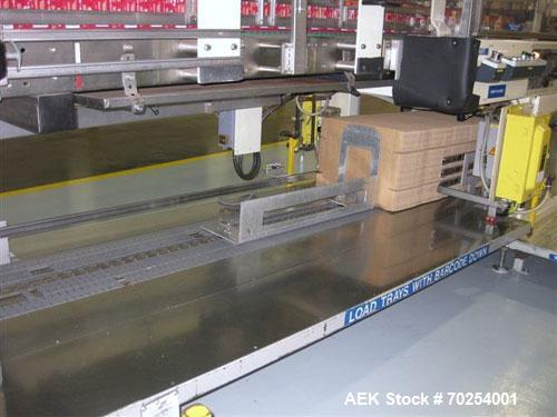 Used Kisters Kayat Model TSP 030 Automatic Tray Former, Packer and Shrink Overwrapper. Machine is capable of speeds of up to 30 trays per minute. Tray Former has print registered single roll technolo...
