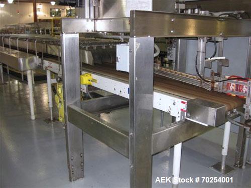 Used Kisters Kayat Model TSP 030 Automatic Tray Former, Packer and Shrink Overwrapper. Machine is capable of speeds of up to 30 trays per minute. Tray Former has print registered single roll technolo...