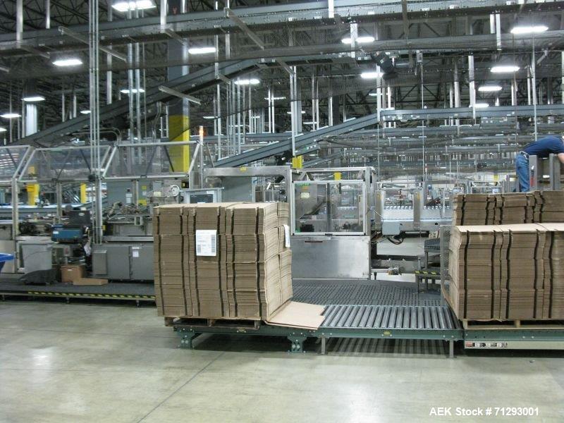 Used Standard Knapp, Model 296P, Continuous Tray Packer and Shrink Wrapper.