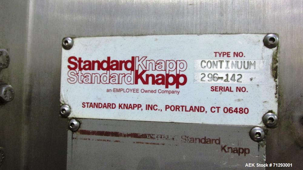 Used Standard Knapp, Model 296P, Continuous Tray Packer and Shrink Wrapper.