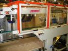 Used CERMEX Tray/Pad Shrinkwrapper, Model TSP70. Integrated tray/shrink machine capable of applying registered film at speeds up to 30 trays per minute on 12 and 24 packs. Includes Nordson 3400 hot m...