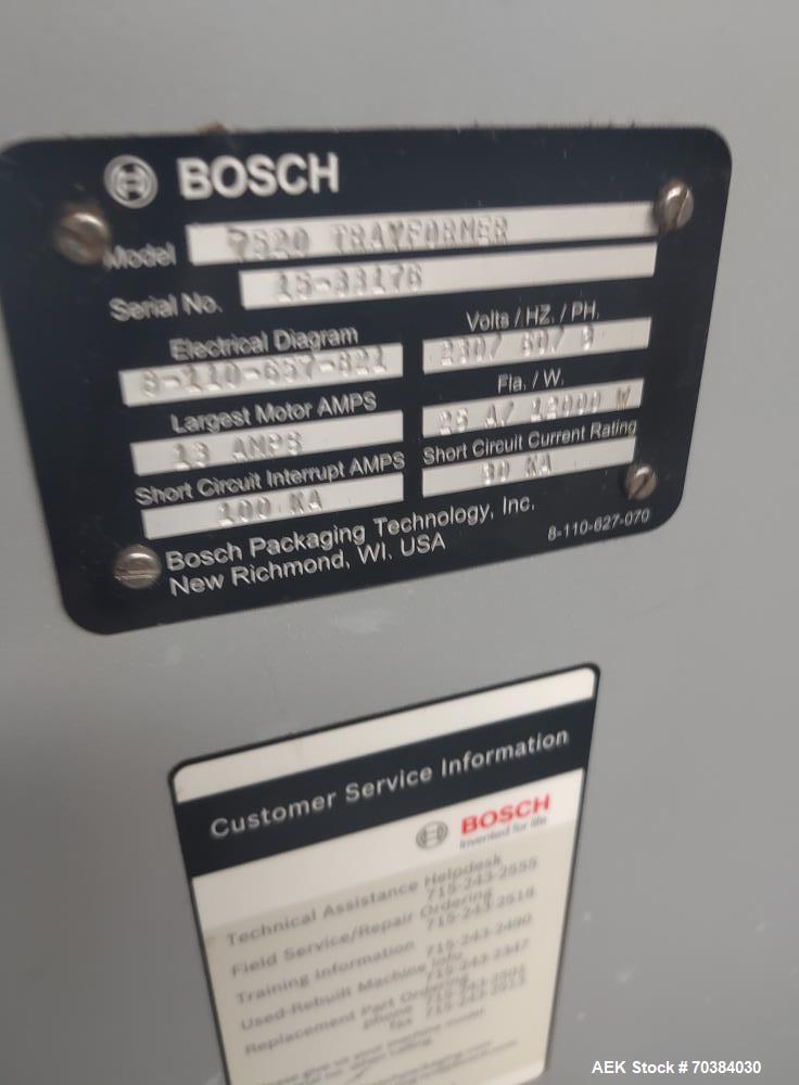 Used-Bosch Model 7520, Automatic, Dual Head, Hot Melt Glue Tray Former
