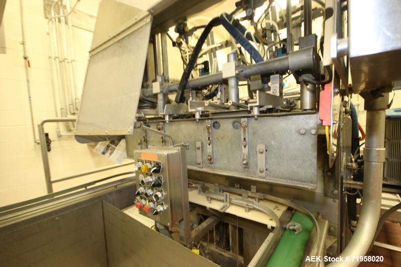 Used- Delkor S/S Tray Former, M/N T52, S/N 979, with Nordson Glue Pot, with S/S Platform, with S/S Control Panel, with Allen...