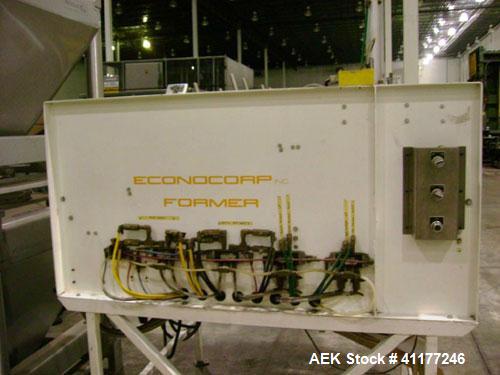 Used Econocorp Econoform Dual Head Tray Or Former, Model 4253. Capable of speeds up to 60 CPM. Carton/tray size range: length 4" to 9", width 3" to 7", depth 1" to 3". Maximum blank size range 15" x ...