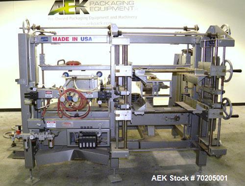 Used Marq Model HPT-MF/RH/DL High Performance Medium Frame Tray Former. Machine is capable of speeds up to 15 trays per minute.Direct Logics PLC and Nordson Problue 10 hot melt glue system. Has a tra...