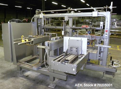 Used Marq Model HPT-MF/RH/DL High Performance Medium Frame Tray Former. Machine is capable of speeds up to 15 trays per minute.Direct Logics PLC and Nordson Problue 10 hot melt glue system. Has a tra...