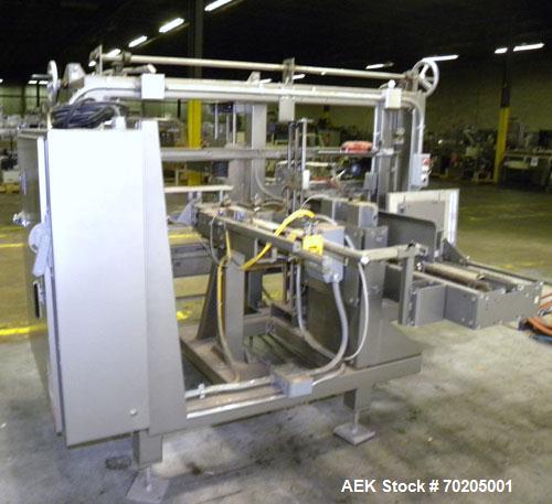 Used Marq Model HPT-MF/RH/DL High Performance Medium Frame Tray Former. Machine is capable of speeds up to 15 trays per minute.Direct Logics PLC and Nordson Problue 10 hot melt glue system. Has a tra...
