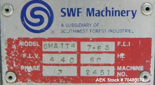 Used SWF Model GMA 1T4 Glue Tray Former