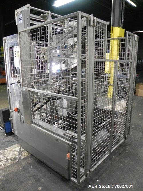 Used SWF Model 1T4 Trayformer. Stainless steel frame capable of speeds up to 35 trays per miniute depending on case size.Has a tray size range:7" to 34" long, 8-1/8" to 22" wide, 1" - 12" deep with p...