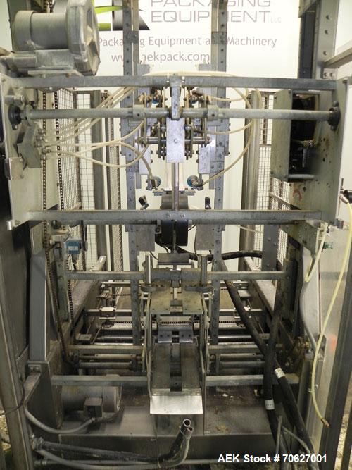 Used SWF Model 1T4 Trayformer. Stainless steel frame capable of speeds up to 35 trays per miniute depending on case size.Has a tray size range:7" to 34" long, 8-1/8" to 22" wide, 1" - 12" deep with p...