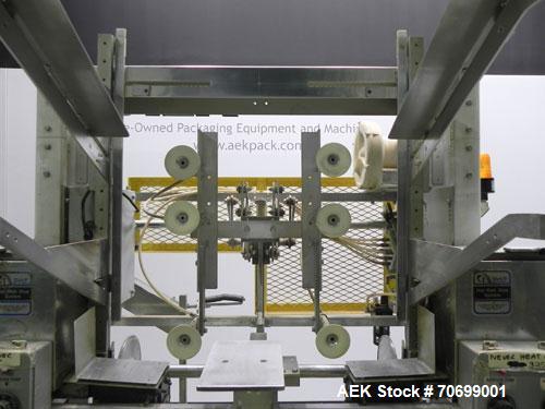 Used SWF Model 1T4 Glue Tray Former with Lidder. Glue tray former capable of speeds up to 35 trays per minute depending on case size. Has vacuum blank tray pick up. Has a tray size range: 7" to 34" l...