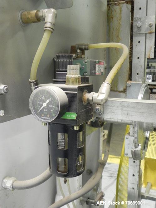 Used SWF Model 1T4 Glue Tray Former with Lidder. Glue tray former capable of speeds up to 35 trays per minute depending on case size. Has vacuum blank tray pick up. Has a tray size range: 7" to 34" l...