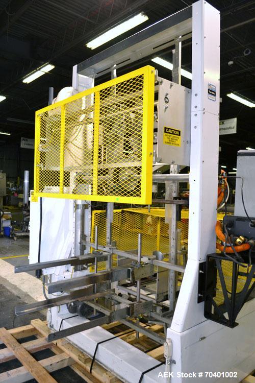 Used SWF Model 1T6 Automatic Hot Melt Glue Tray Former. Tray Size Range: (Length) 7" to 44" or 178mm to 1118mm (Width) 8-1/8" - 26" or 206mm to 660mm (Depth) 1" to 12" or 25mm to 305mm. Tray-Matic Ma...