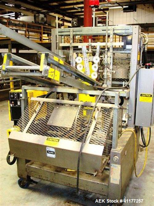 Used SWF 1T4 Automatic Tray former capable of speeds up to 35 Trays per minute (depending on case size). Has a tray size range: 7" to 34" L, 8-1/8"-22"W, 1"-12"D w/ proper change parts. Knockdown Cas...